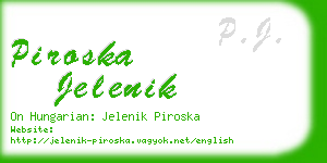 piroska jelenik business card